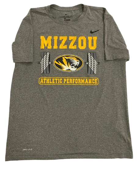 Brady Cook Missouri Football Player Exclusive "MIZZOU MINDSET" Strength & Conditioning Weight Room Workout Shirt with 