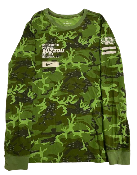 Brady Cook Missouri Football Team Issued Long Sleeve Shirt (Size L)