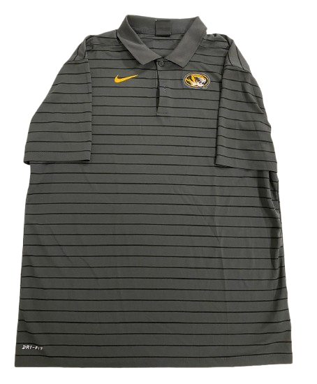 Brady Cook Missouri Football Team Issued Polo Shirt (Size L)