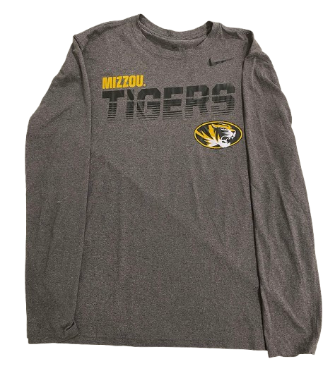 Brady Cook Missouri Football Team Issued Long Sleeve Shirt (Size L)