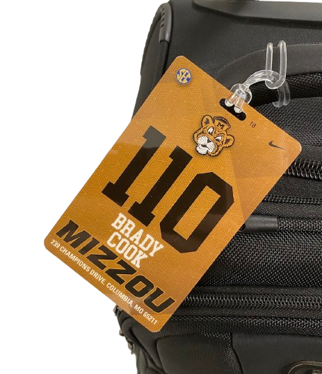 Brady Cook Missouri Football Player Exclusive Travel Suitcase with Player Tag