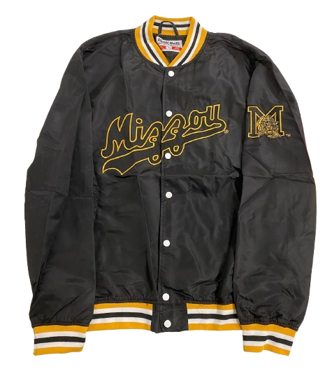 Brady Cook Missouri Football Throwback Bomber Jacket (Size L)