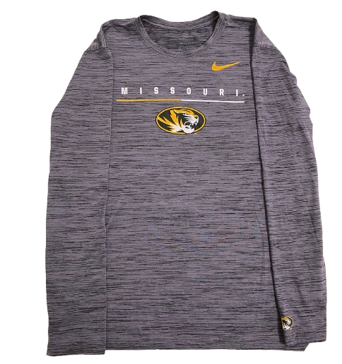 Brady Cook Missouri Football Team Issued Long Sleeve Shirt (Size L)