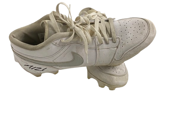 Brady Cook Missouri Football SIGNED & INSCRIBED "MIZ!" Practice Worn Cleats (Size 12)