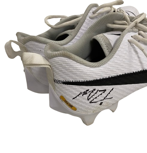 Brady Cook Missouri Football SIGNED & INSCRIBED "MIZ!" Practice Worn Cleats (Size 11.5)