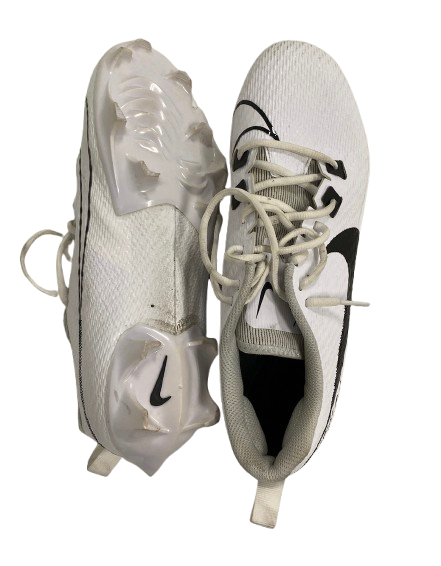 Brady Cook Missouri Football SIGNED & INSCRIBED "MIZ!" Practice Worn Cleats (Size 11.5)