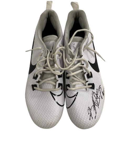 Brady Cook Missouri Football SIGNED & INSCRIBED "MIZ!" Practice Worn Cleats (Size 11.5)