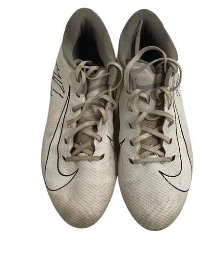 Brady Cook Missouri Football SIGNED & INSCRIBED "MIZ!" Practice Worn Cleats (Size 11.5)