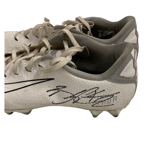 Brady Cook Missouri Football SIGNED & INSCRIBED "MIZ!" Practice Worn Cleats (Size 11.5)