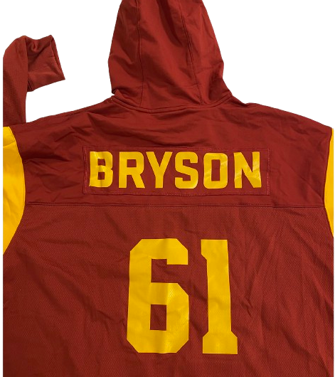 Joe Bryson USC Football Player Exclusive Pre-Game Warm-Up Sweatshirt with 