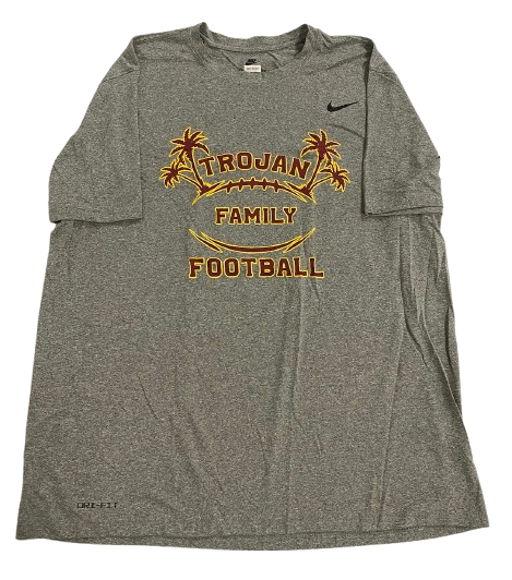 Joe Bryson USC Football Player Exclusive "TROJAN FAMILY FOOTBALL" Workout Shirt (Size XXL)