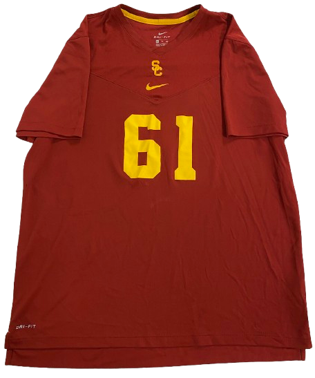 Joe Bryson USC Football Player Exclusive Workout Shirt with 