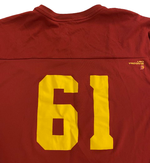 Joe Bryson USC Football Player Exclusive Workout Shirt with 