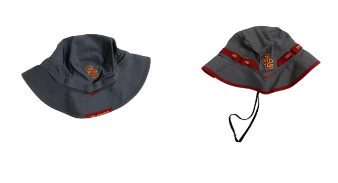 Joe Bryson USC Football Team Issued Set of (2) Bucket Hats