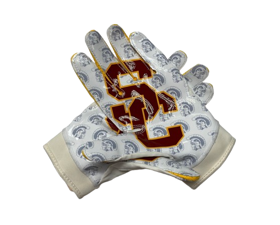 Velus Jones Jr. USC Football Player Exclusive Gloves (Size XXL)