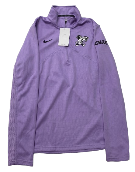 Mackenzie Morris Kansas State Volleyball Team Issued "EMAW" Quarter-Zip Pullover (Size S)