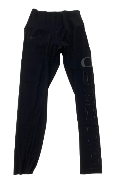 Mackenzie Morris Oregon Volleyball Team Issued Leggings (Size S)