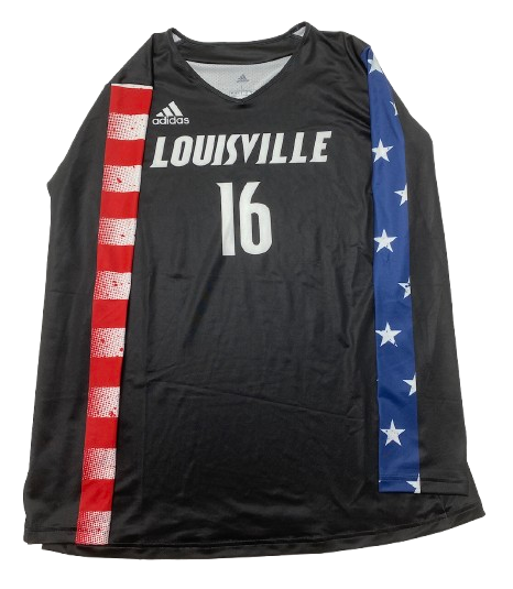 Paige Morningstar Louisville Volleyball Game Worn Speciality "RED, WHITE, BLUE - U.S.A." Jersey - November 11, 2022 