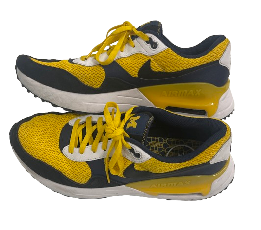Jack Tuttle Michigan Football Team Issued "Nike Air Max SYSTM Michigan" Shoes (Size 13)