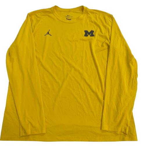 Jack Tuttle Michigan Football Team Issued Long Sleeve Shirt (Size XL)