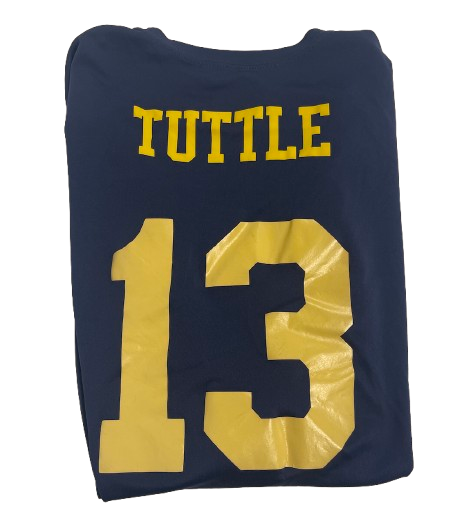Jack Tuttle Michigan Football Player Exclusive Practice Shirt with Name & Number on Back (Size XL)