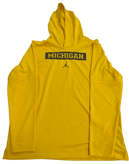 Jack Tuttle Michigan Football Team Issued Performance Hoodie (Size XL)
