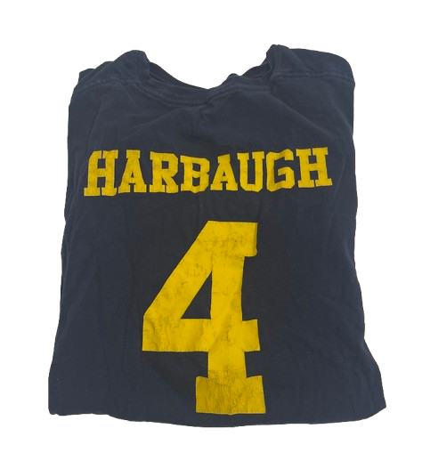 Jack Tuttle Michigan Football "HEAD BALL COACH / HARBAUGH" T-Shirt (Size XL)