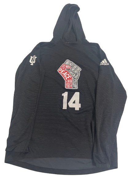 Jack Tuttle Indiana Football Player Exclusive Pre-Game Warm-Up Performance Hoodie with 