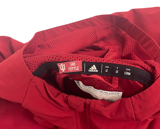 Jack Tuttle Indiana Football Team Issued Jacket with Player Tag (Size LT)