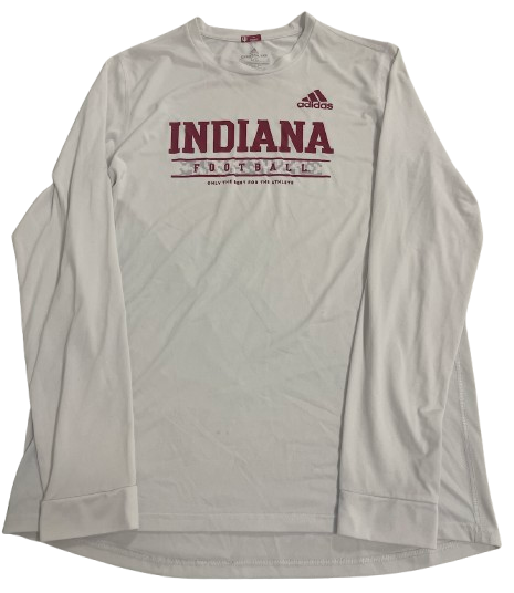 Jack Tuttle Indiana Football Team Issued Long Sleeve Shirt with Player Tag (Size LT)