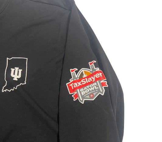Jack Tuttle Indiana Football Player Exclusive "2020 TaxSlayer Bowl" Quarter-Zip Pullover (Size L)