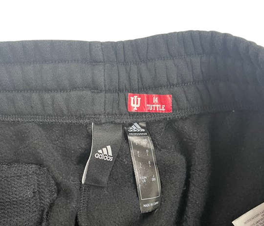 Jack Tuttle Indiana Football Team Issued "Patrick Mahomes" Adidas Sweatpants with Player Tag (Size L)