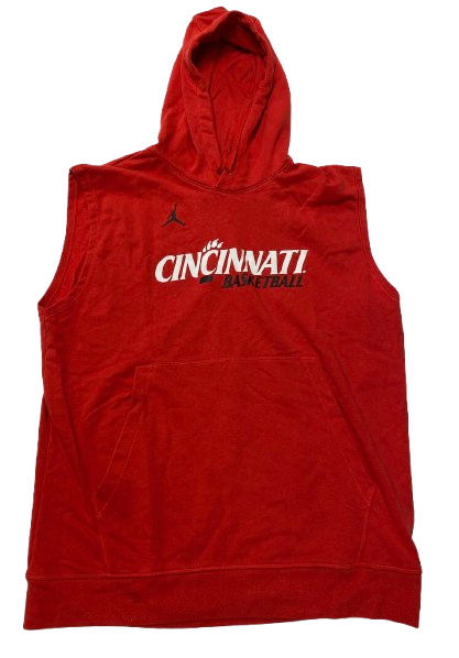 CJ Fredrick Cincinnati Basketball Player Exclusive Sleeveless Hoodie (Size L)
