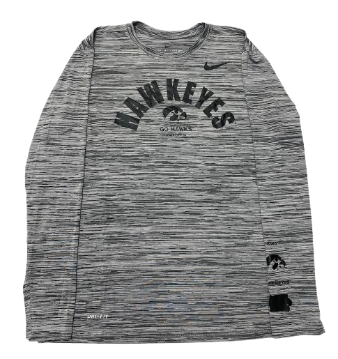 CJ Fredrick Iowa Basketball Team Issued Long Sleeve Shirt (Size L)