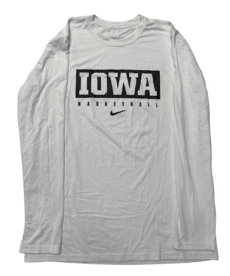 CJ Fredrick Iowa Basketball Team Issued Long Sleeve Shirt (Size L)