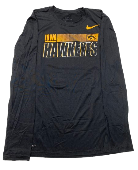 CJ Fredrick Iowa Basketball Team Issued Long Sleeve Shirt (Size L)