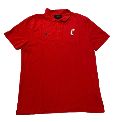 CJ Fredrick Cincinnati Basketball Player Exclusive Polo Shirt (Size L)