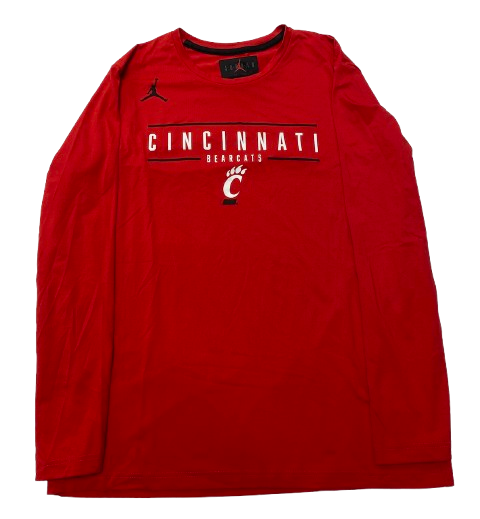 CJ Fredrick Cincinnati Basketball Team Issued Long Sleeve Shirt (Size L)