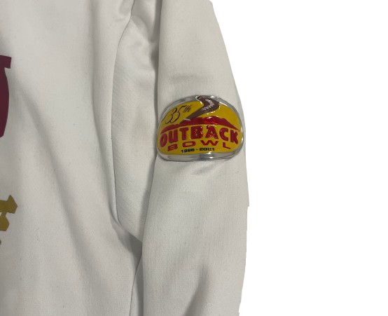 Jack Tuttle Indiana Football Player Exclusive "2021 Outback Bowl - 35th Anniversary" Jacket with "IU Athlete" on Front (Size LT)