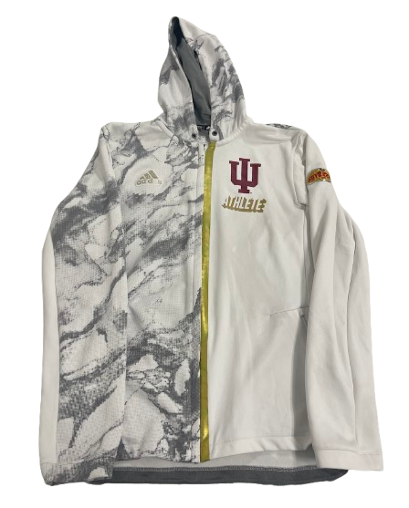 Jack Tuttle Indiana Football Player Exclusive "2021 Outback Bowl - 35th Anniversary" Jacket with "IU Athlete" on Front (Size LT)