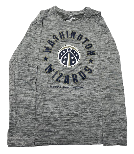 Washington Wizards Team Issued Long Sleeve Pre-Game Warm-Up Shooting Shirt (Size L)