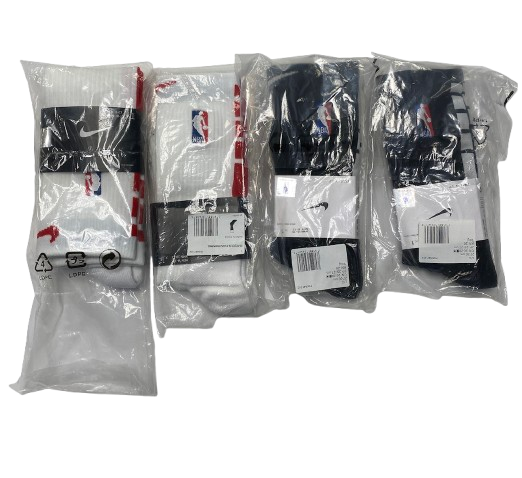 NBA Basketball Player Exclusive Set of (4) Pairs of Socks (Size L)