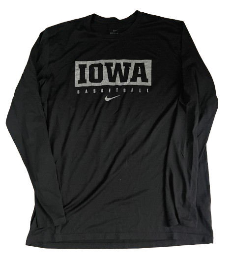 Joe Wieskamp Iowa Basketball Team Issued Long Sleeve Shirt (Size XLT)