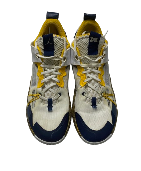 Michigan Basketball Player-Exclusive Jordan Why Not Zero.2 Shoes (Size 11.5)
