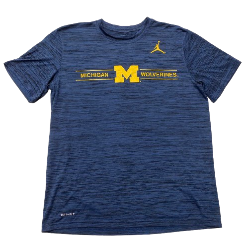 Michigan Basketball Team Issued Workout Shirt (Size L)