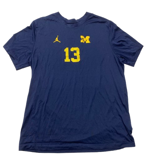Jack Tuttle Michigan Football Player Exclusive Pre-Game Warm-Up Shirt with 