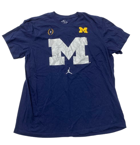 Jack Tuttle Michigan Football Player Exclusive 2024 College Football Playoff National Championship T-Shirt (Size XL)