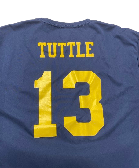 Jack Tuttle Michigan Football Player Exclusive Pre-Game Warm-Up Shirt with Name & 