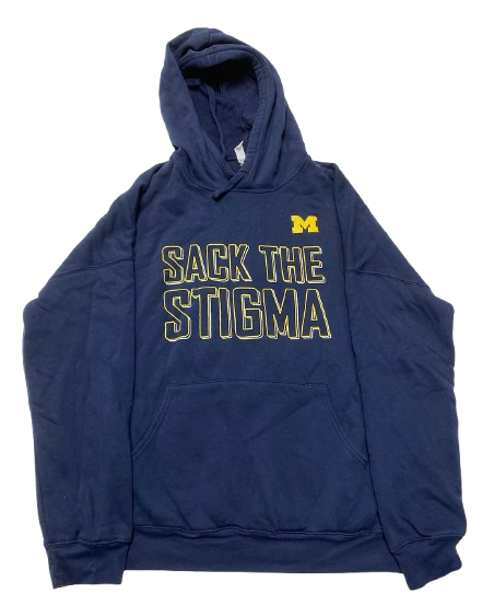 Jack Tuttle Michigan Football "SACK THE STIGMA" Sweatshirt (Size XL)