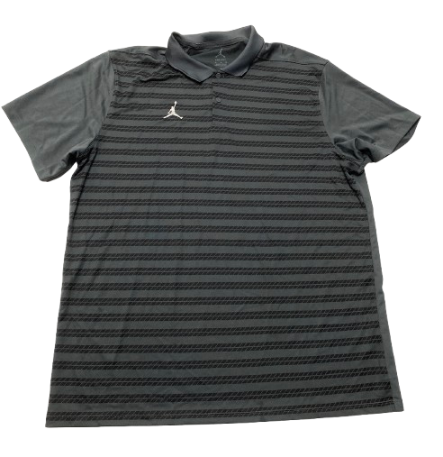 Jace Howard Michigan Basketball Team Issued Jordan Polo Shirt (Size XL)